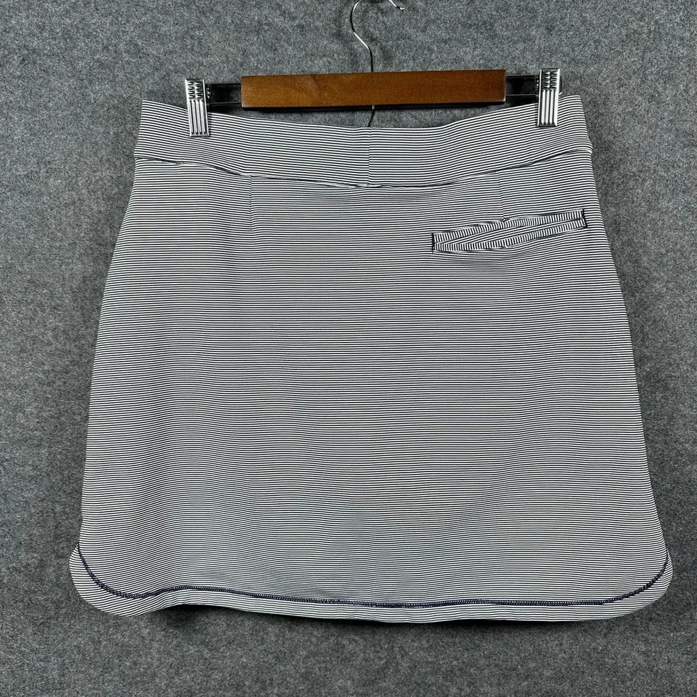 Peter Millar Womens Golf Skort Navy White Stripe UPF 50+ Athletic‎ Size Large L